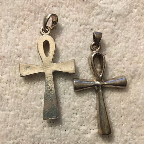 Sterling Silver Egyptian Large Ankh Pendant - Picture 8 of 10